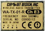 WA - Tx - 01 - R 863 MHz - Single Channel (Fixed)